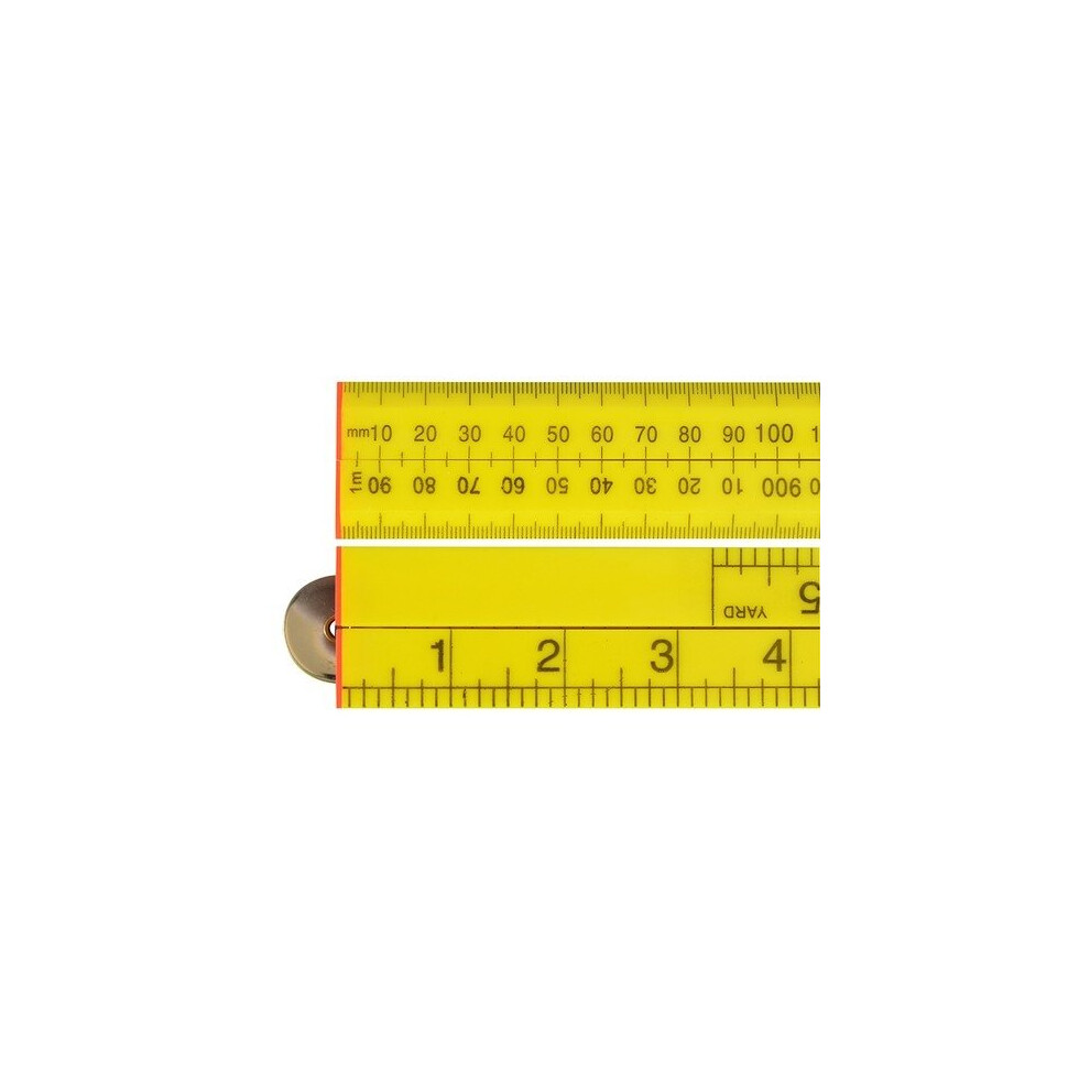 Faithfull FAIRULEFOLD Folding Rule Yellow ABS Plastic 1m / 39in