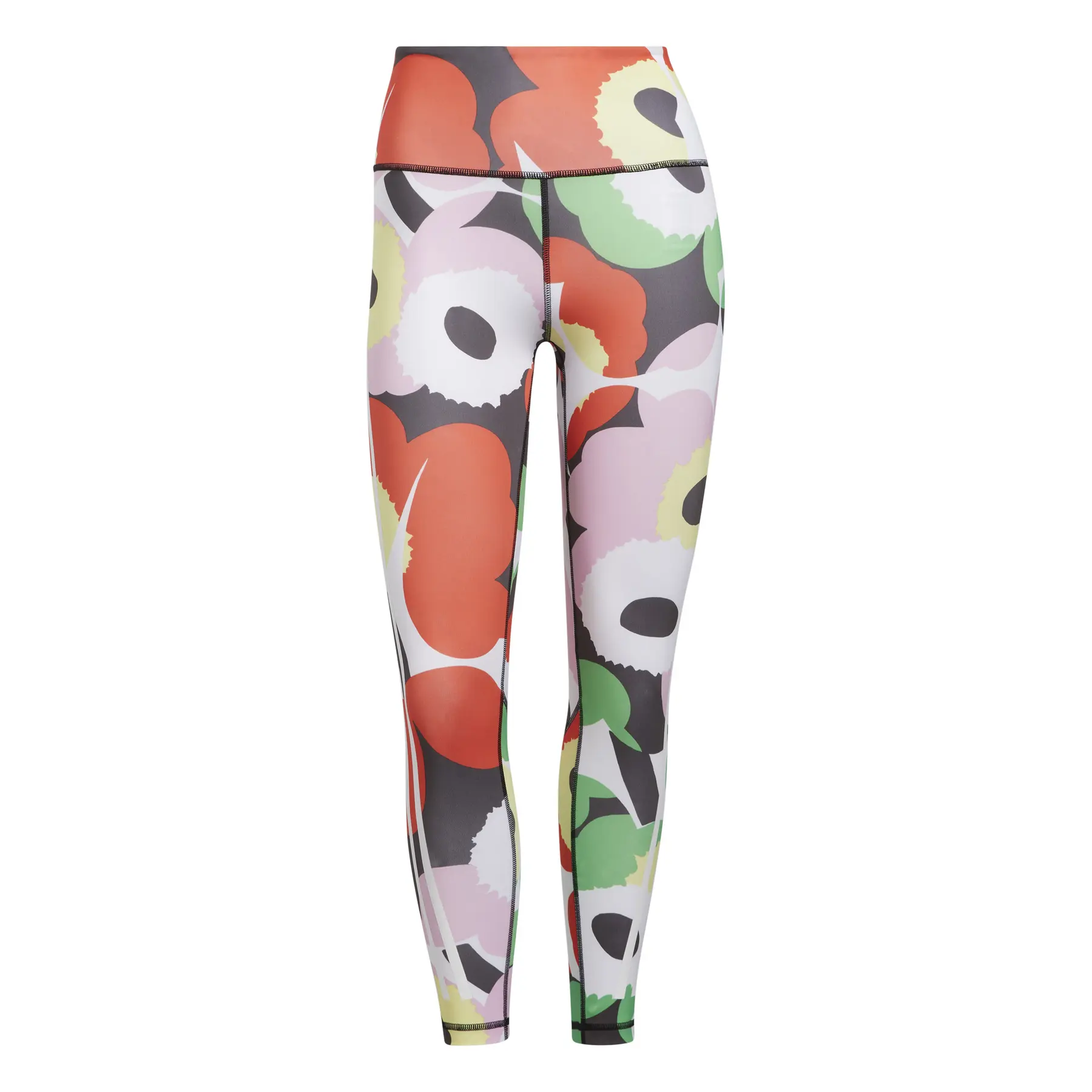 Adidas X Marimekko Training Tights, Orange, Size Xs, Women|XS