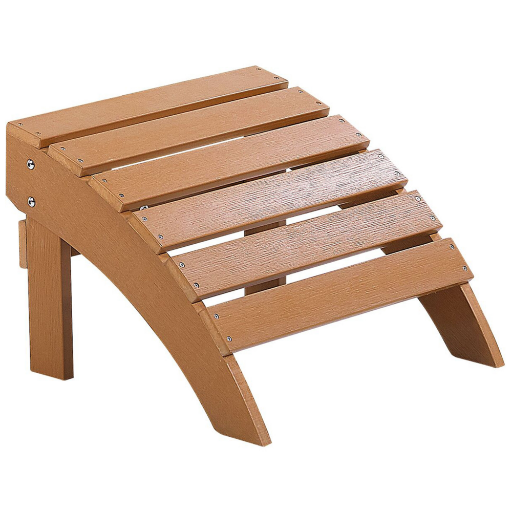 Beliani Garden Footstool Adirondack Light Wood