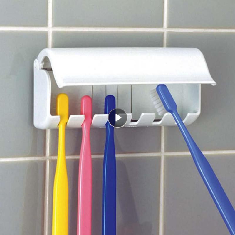 Mango Event Toothbrush Holder Punch-free Wall-mounted Toothpaste Holder Toothpaste Storage Rack Holders Bath Organizer Bathroom Accessories