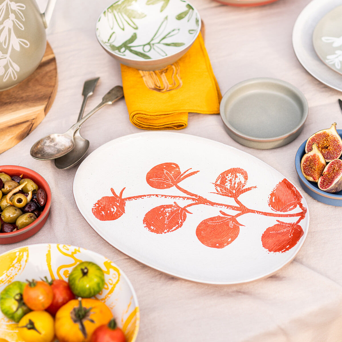 Purer Home X Eden Ceramic Serving Platter 33Cm, Multi
