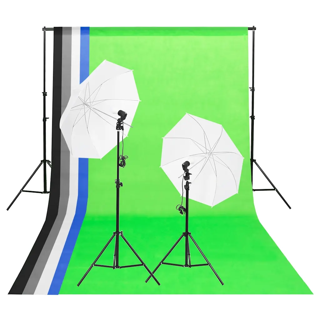 VidaXL Studio Lighting Kit with Backdrops & Umbrellas