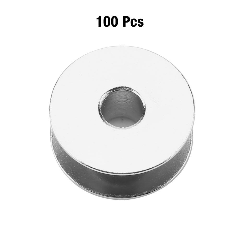 DIYelecs 100pcs Metal Sewing Bobbins for Universal Industrial Sewing Machines (40264 without holes)