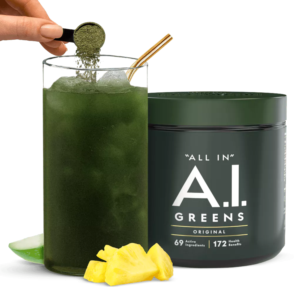 Protein Works "All In" A.I. Greens - 172 Health Benefits - 30 Shakes - Original - 1 Month's Supply - Protein Works - Nutrient-rich Superfoods - Greens Superfood