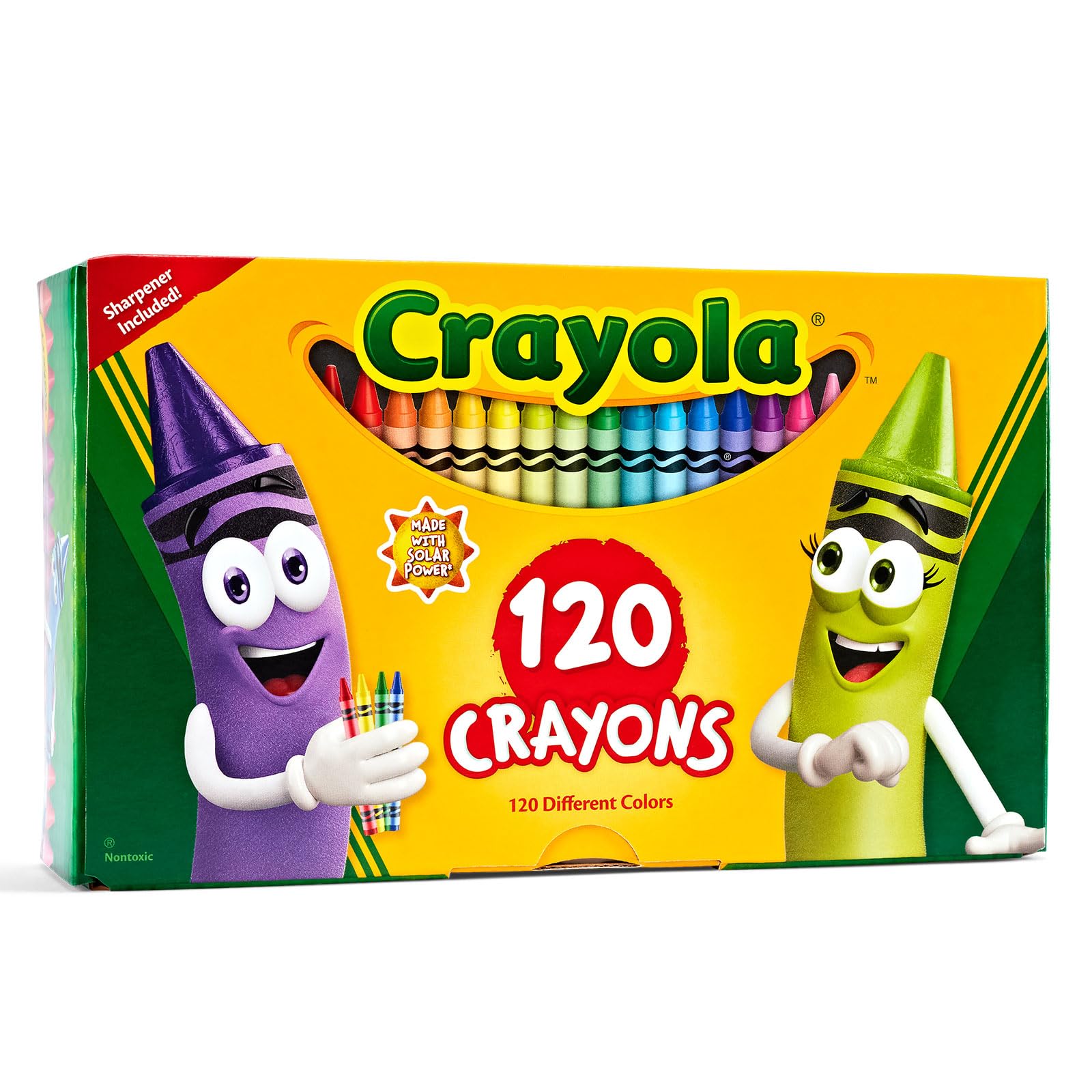 Japan Zen Mall Crayola Crayon Box Set with Crayon Sharpener Authentic 120-Color 52-6920