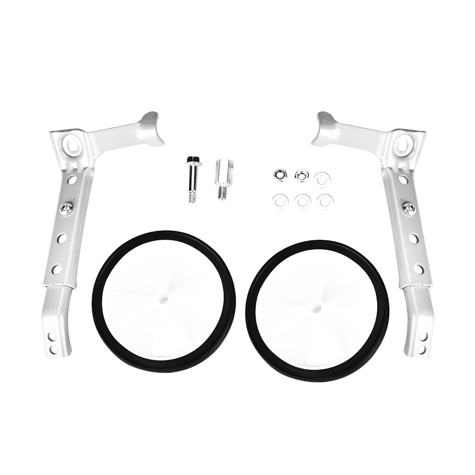 TOMTOP JMS Variable Speed Bicycle Training Wheels Adjustable for Kids Bikes 16 to 22 (Silver)