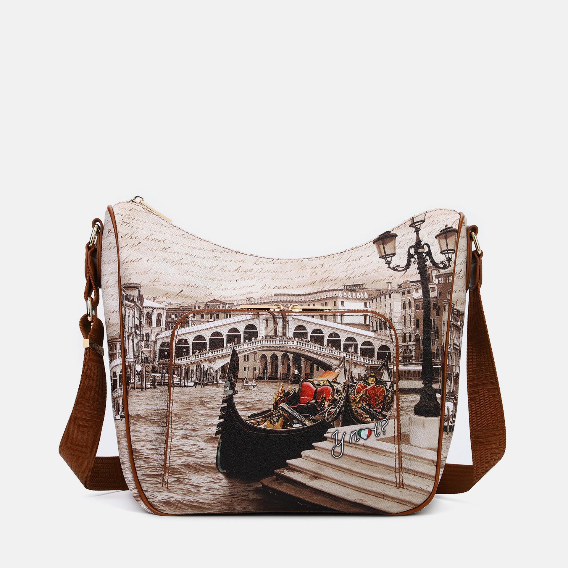 Ynot ? Borsa Sacca Yes Bag Stampa Città Venice Postcard