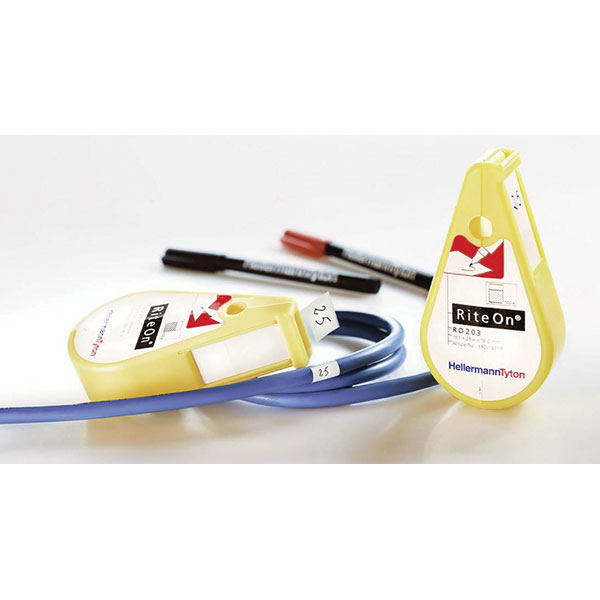 HELLERMANNTYTON RiteOn Self Laminating Cable Marker Kit, White, 4 → 8.1mm Cable