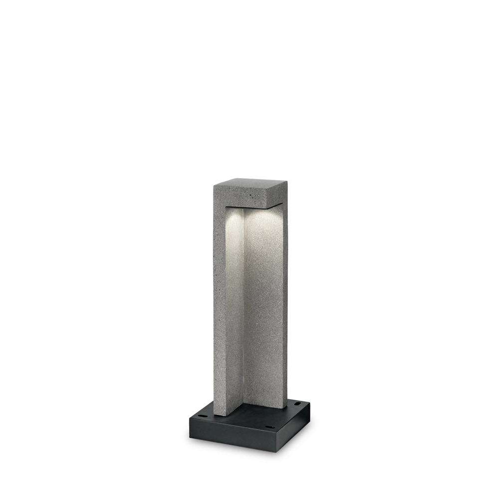Ideal Lux Lighting Integrated Led Outdoor Bollard Lamp 1 Light Granite 3000k Ip55