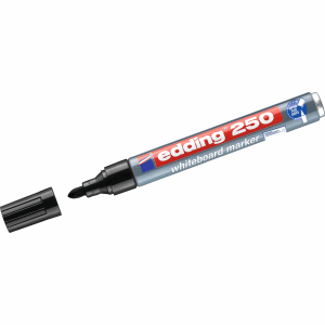 Edding 250 Whiteboard Marker Non-Permanent Ink Medium Bullet Tip 1.5 - 3 mm Line Width Black
