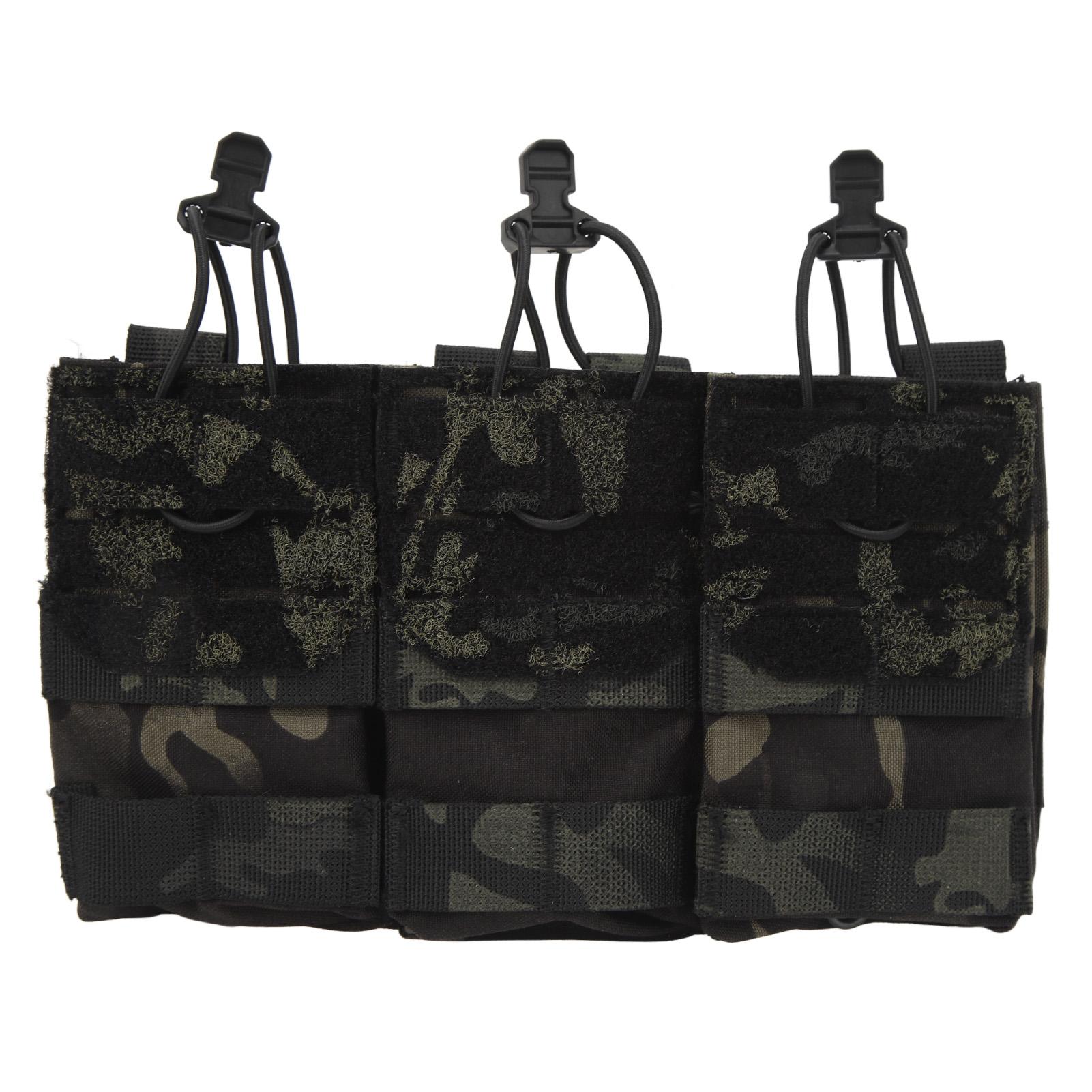 Fishine Triple Molle Mag Pouch with Elastic Cord Cordura Fixed Solidly Triple Magazine Pouch Holder for