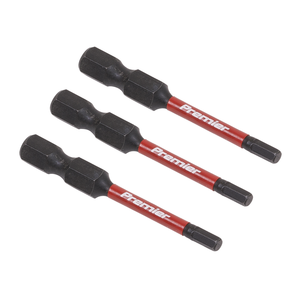Sealey Hex 3mm Impact Power Tool Bits 50mm - 3 Piece