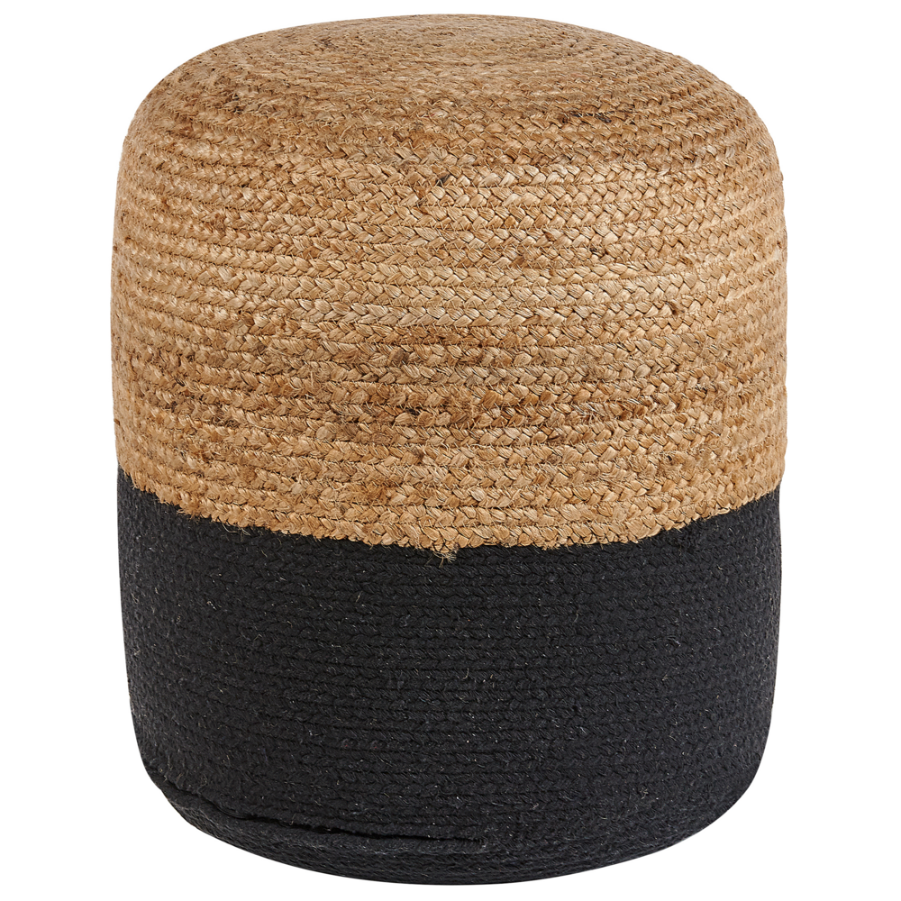 Beliani Boho Pouffe Dalama Black