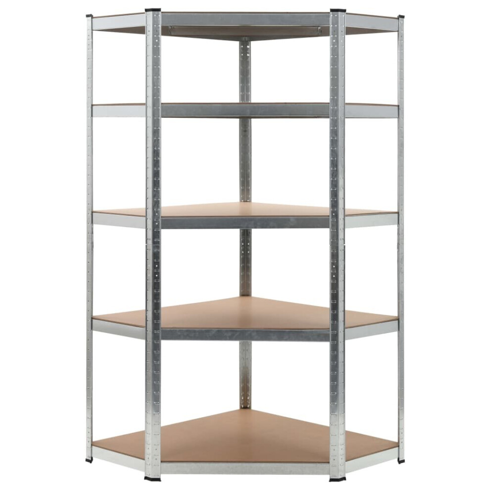 VidaXL Storage Shelf Silver 90x90x180 cm Steel and MDF