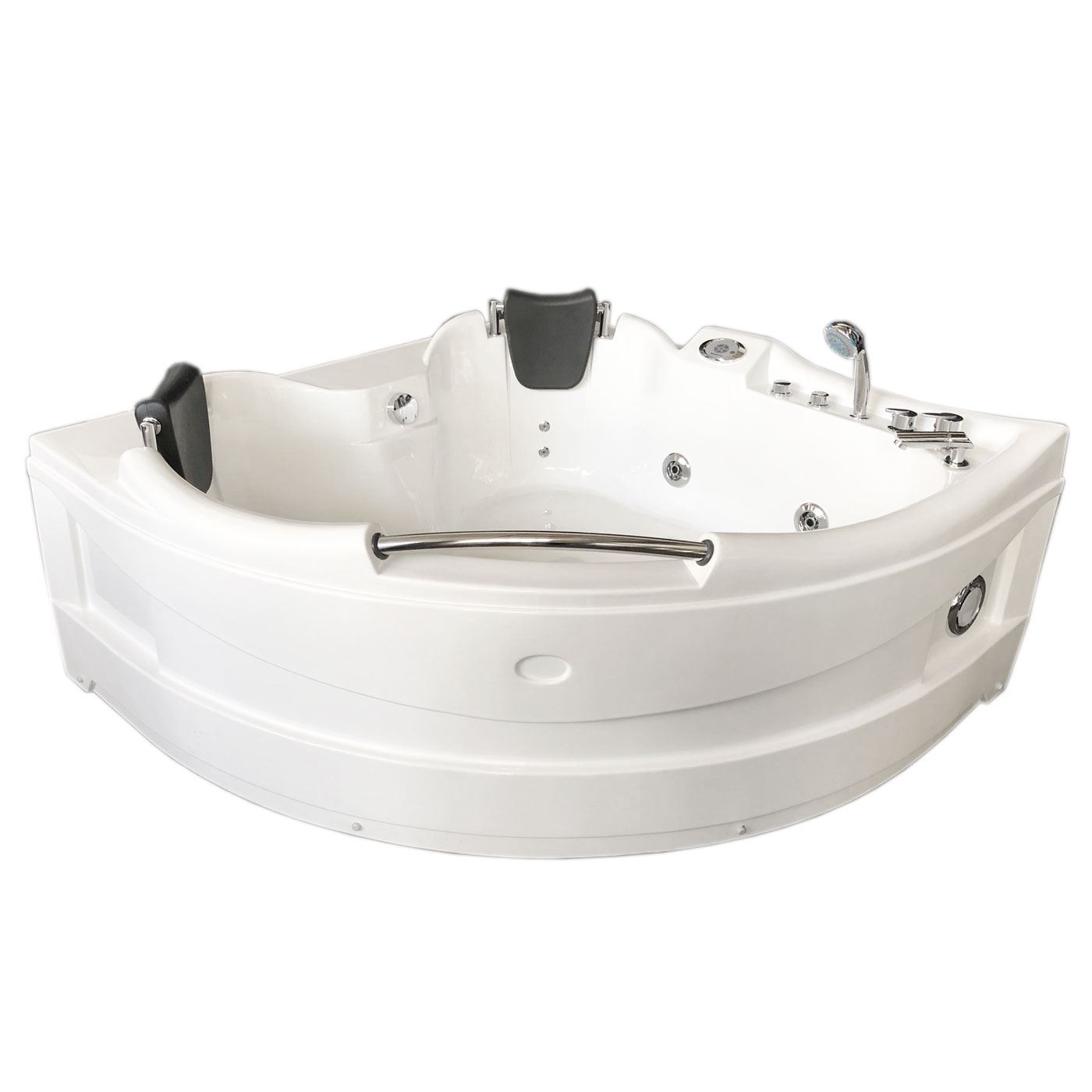 Simba Ginevra Whirlpool Bath Tub Spa White Corner Bathtub 150 x 150cm Hot Tub 2 Persons white