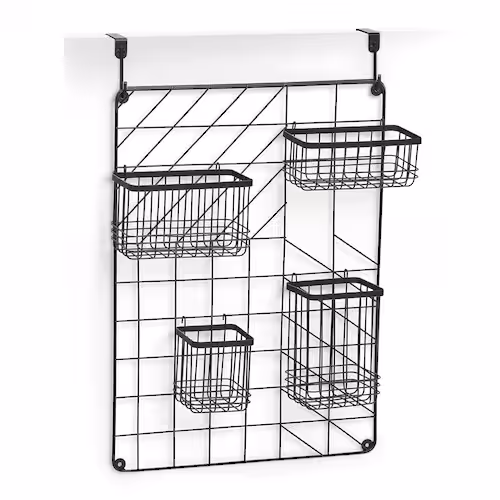 Zeller 4 Piece Wall Shelf Set black