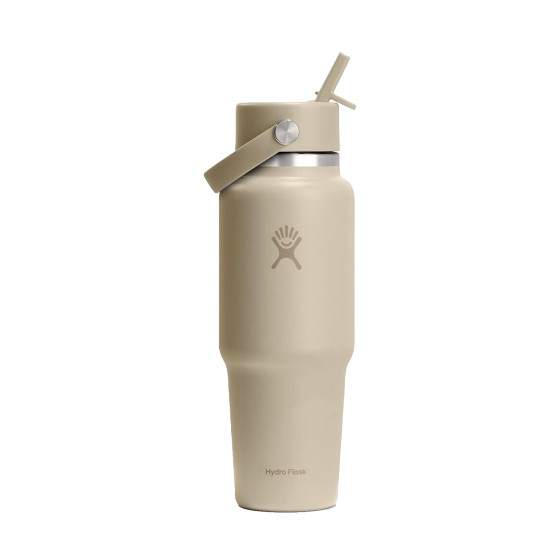 Hydro Flask Wide Mouth Flex Straw Cap Oat travel bottle, 946 ml