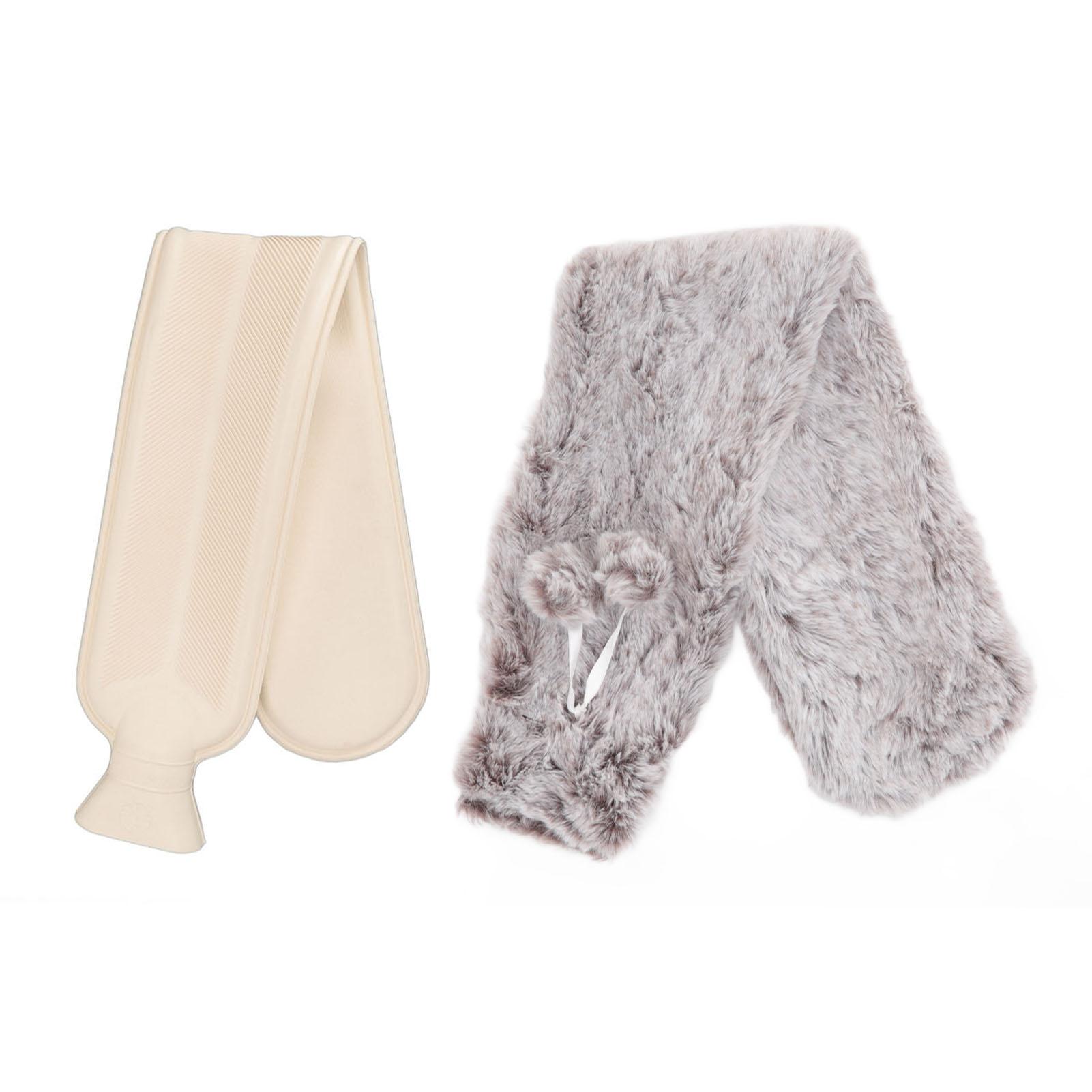 Beautyyy 2000ML Hand Warm Water Bag Explosionproof Rubber Plush Hot Water Bottle for Winter