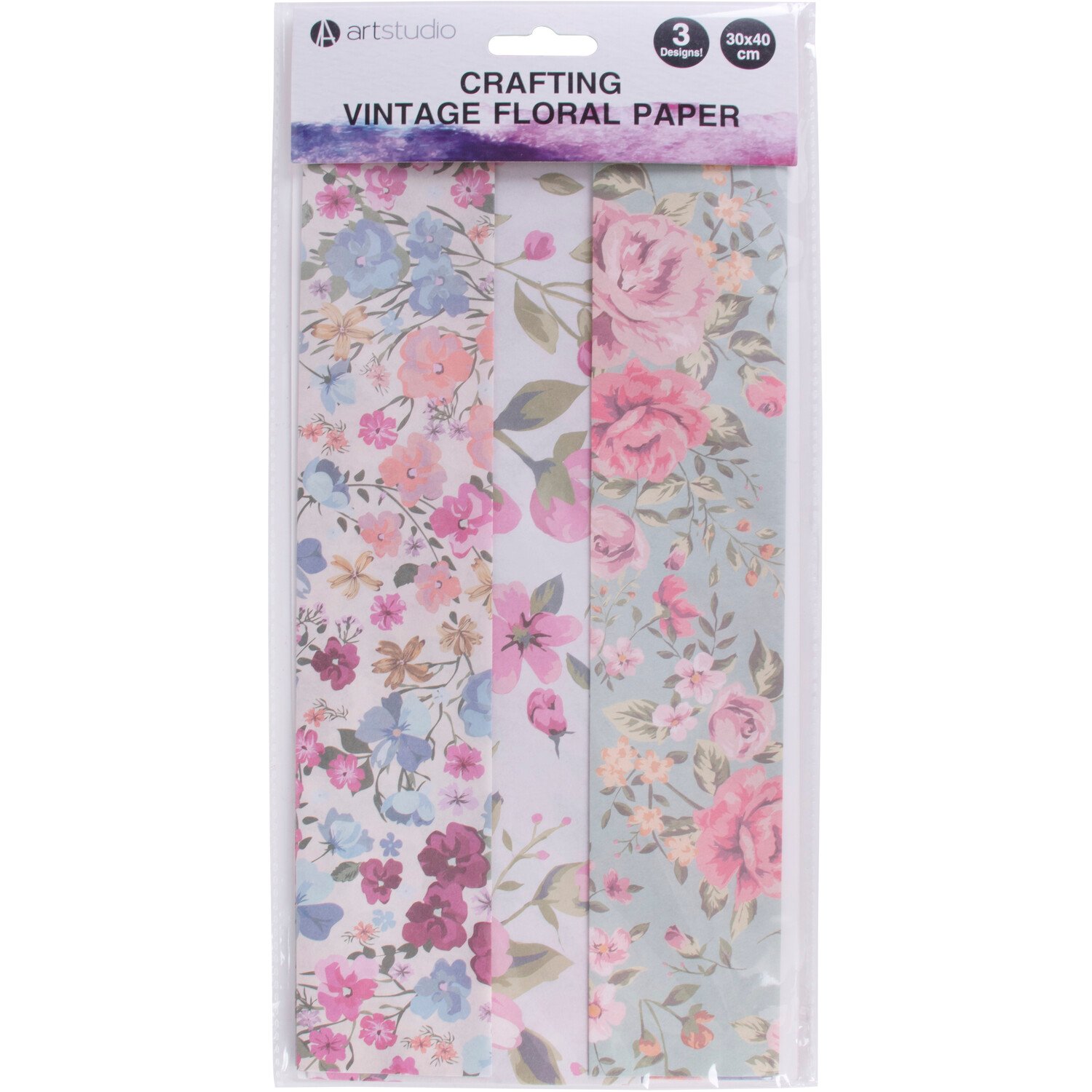 Art Studio Crafting Vintage Floral Paper