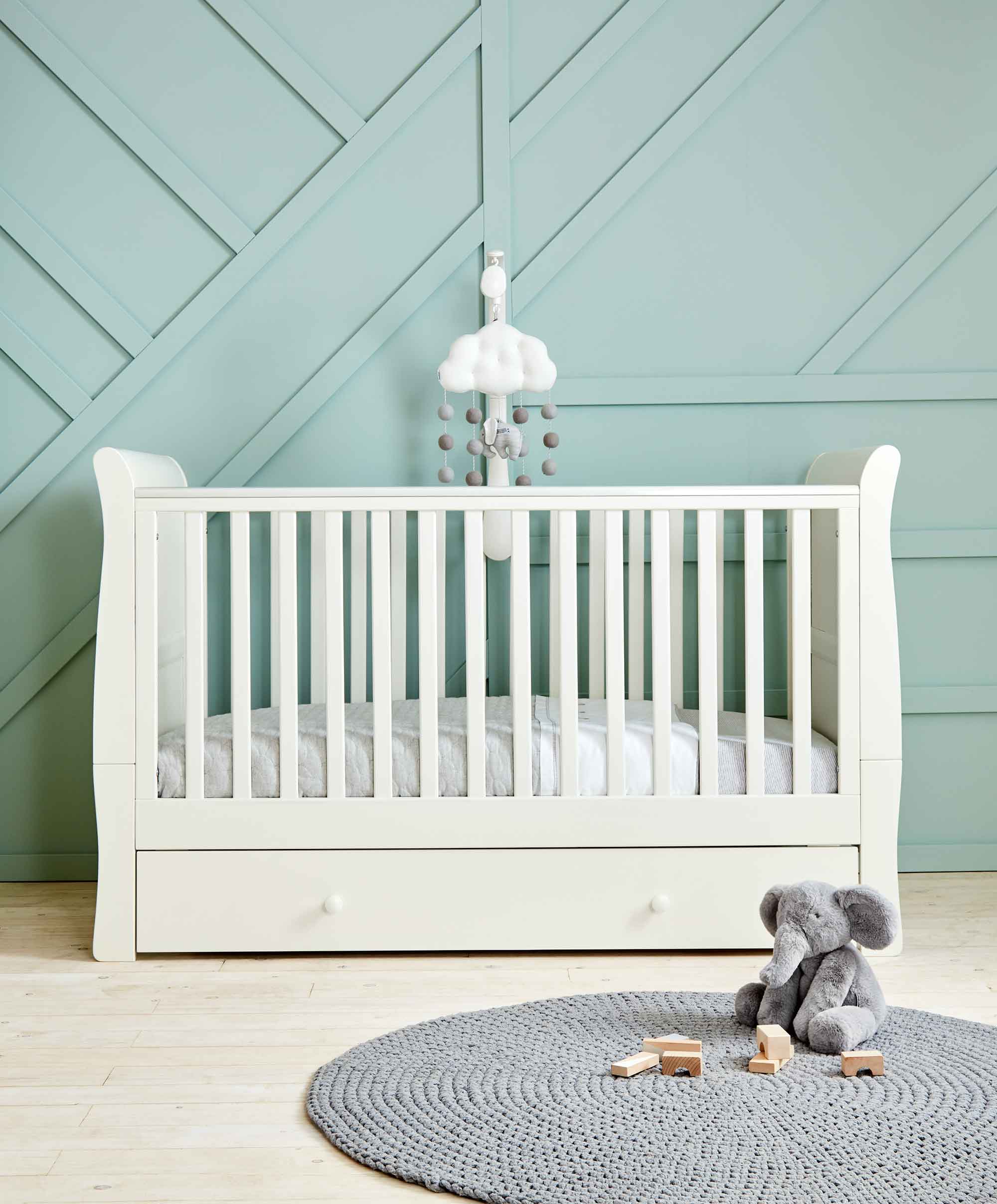 Mamas & Papas Mia Baby Cot - White