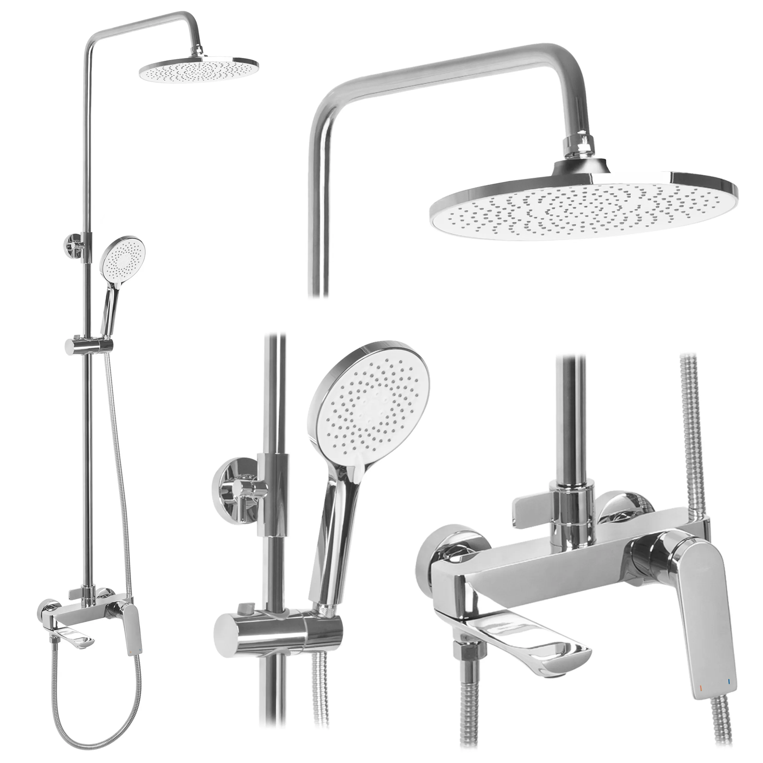 Rea Shower Set Rea Avalon Chrome, Brass