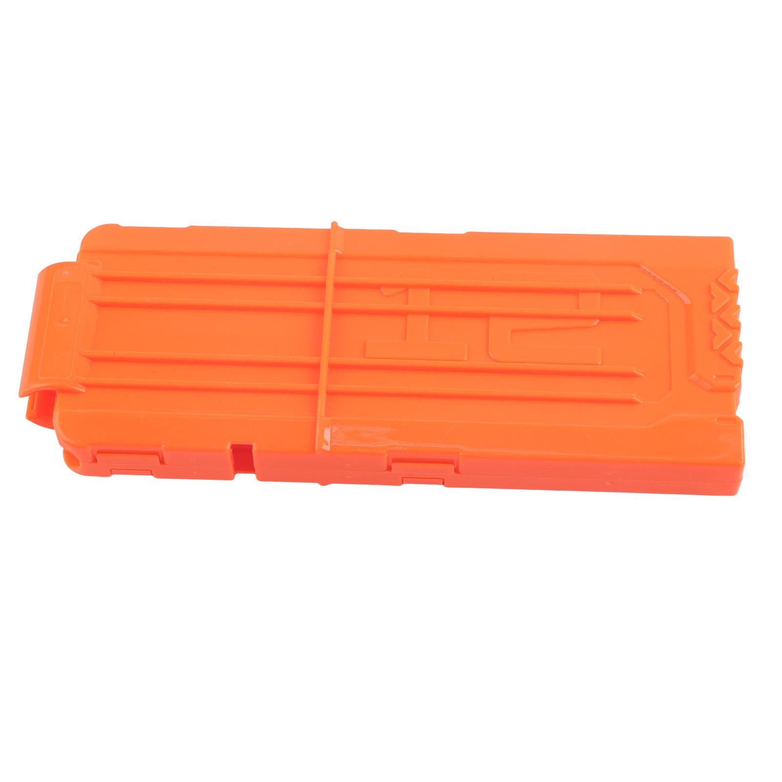 COSYHOME 1PC 12 Round Darts Replacement Plastic Magazines Clip Orange Black