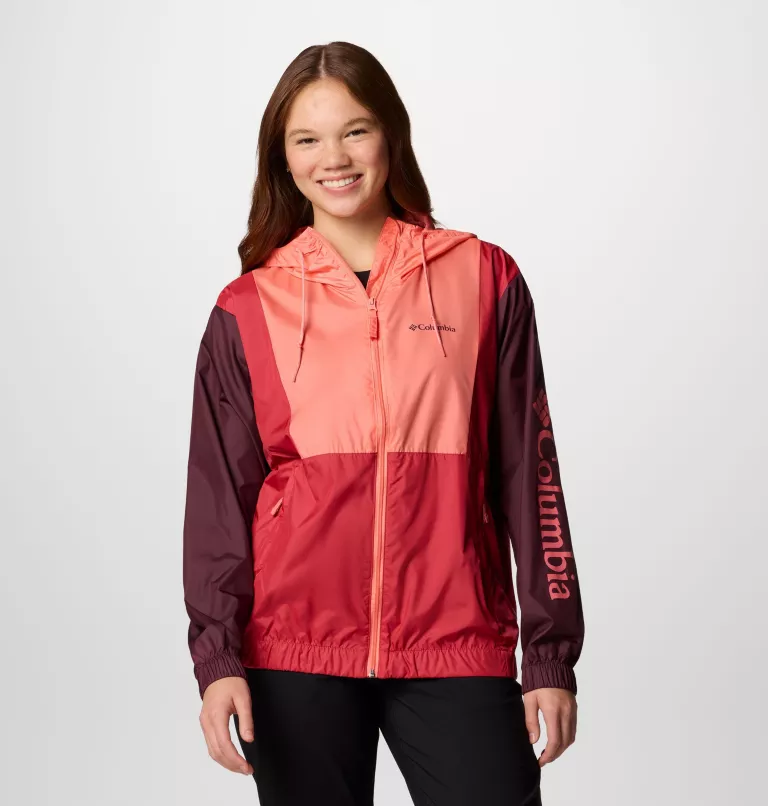Columbia Sportswear Columbia - Women's Lily Basin™ II Hooded Windbreaker - Alpenglow, Moonvista, Daredevil Size S Women