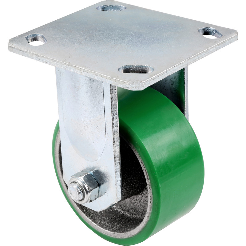 Move It Mould-on Poly Steel Hub Fixed 100mm In Green Polyurethane