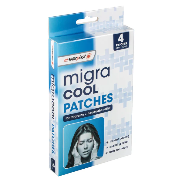 Masterplast Migra Cool Headache Relief Patches - Pack of 4
