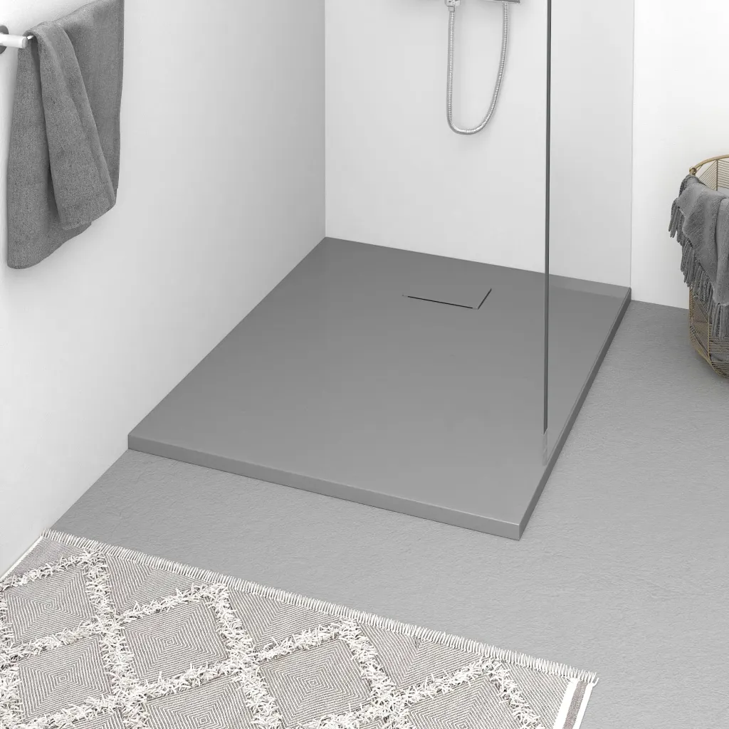 VidaXL Shower Base Tray SMC Grey 100x80 cm