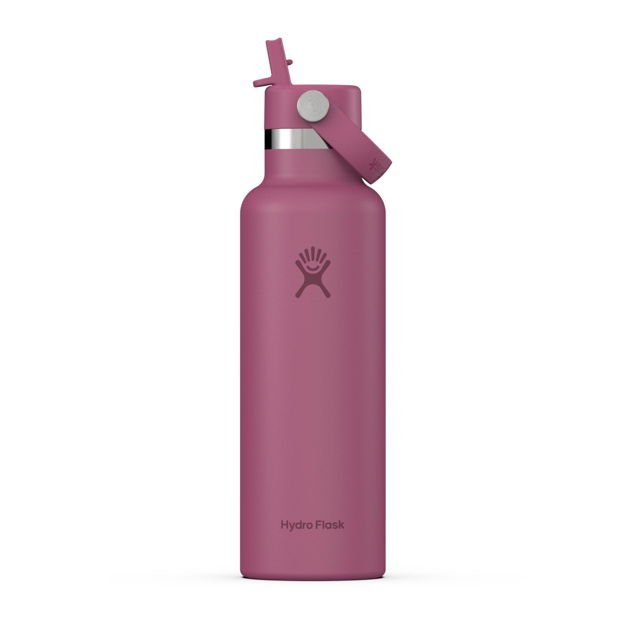 Hydro Flask Flask Standard Mouth Water Bottle 621 ml (21 oz) with Flex Straw Cap - Pink