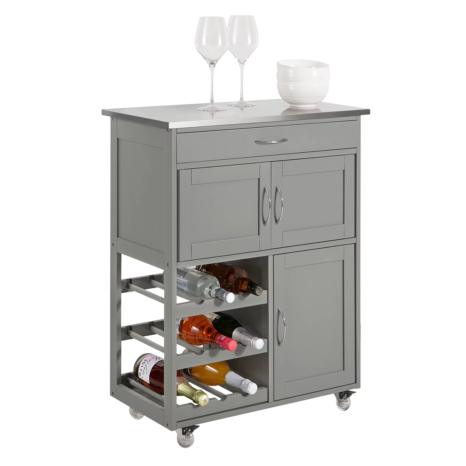 SOBUY Kitchen Storage Cart - Grey