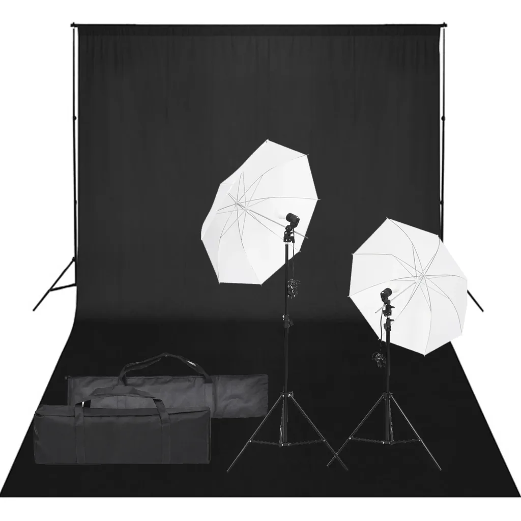 VidaXL Photo Studio Kit with Light Set and Backdrop