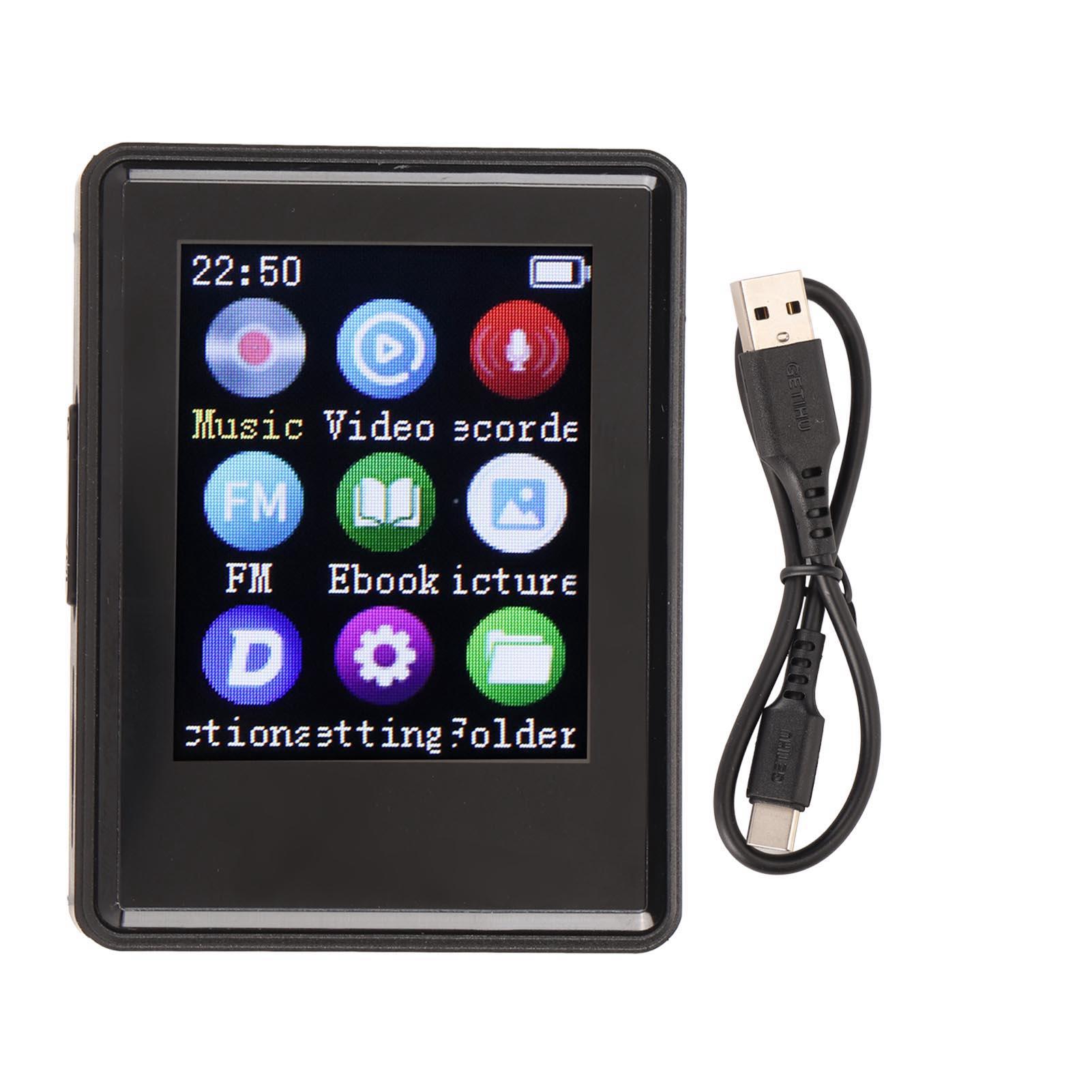 DIYelecs MP3 Player Bluetooth 5.0 1.77 Inch Screen HiFi Recording Electric Book Photo Portable MP3 MP4