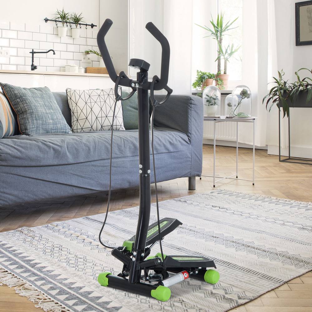 Homcom Free Stand Stepper, 40Lx48Wx118H cm-Black/Green