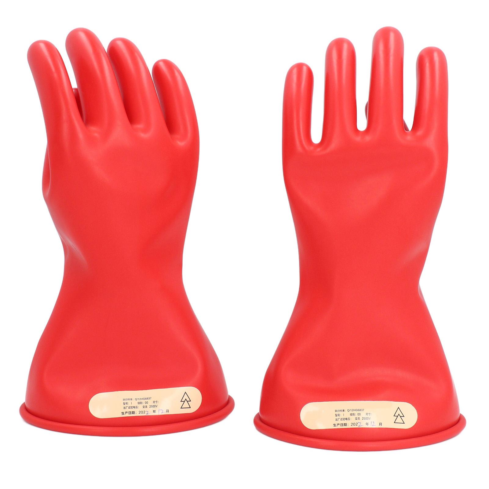 Neoglint Electrician Insulated Gloves 2.5KV Versatile Enhanced Safety Latex Linemen High Voltage Safety Size 9