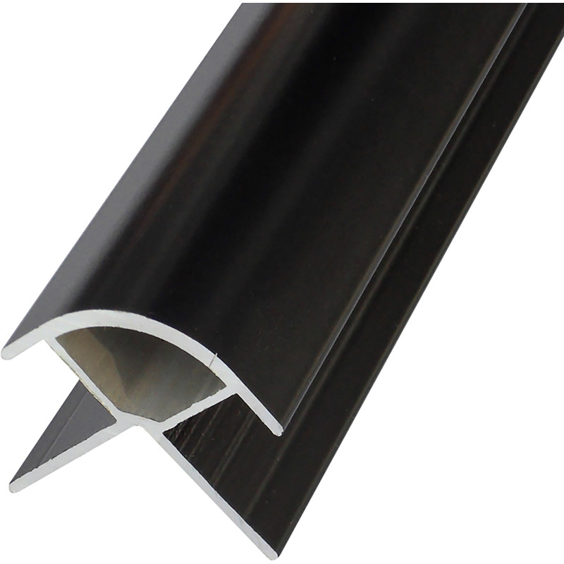 Mermaid Laminate Shower Wall Panel Trims External Corner in Black