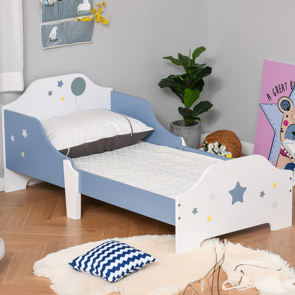 Playful Haven Blue Kids Single Toddler Bed