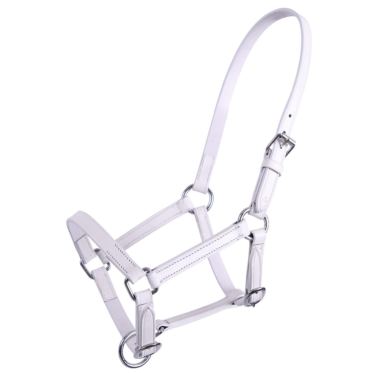 QHP Headcollars | QHP Chico Leather Foal Headcollar Colour White Size Pony Foal