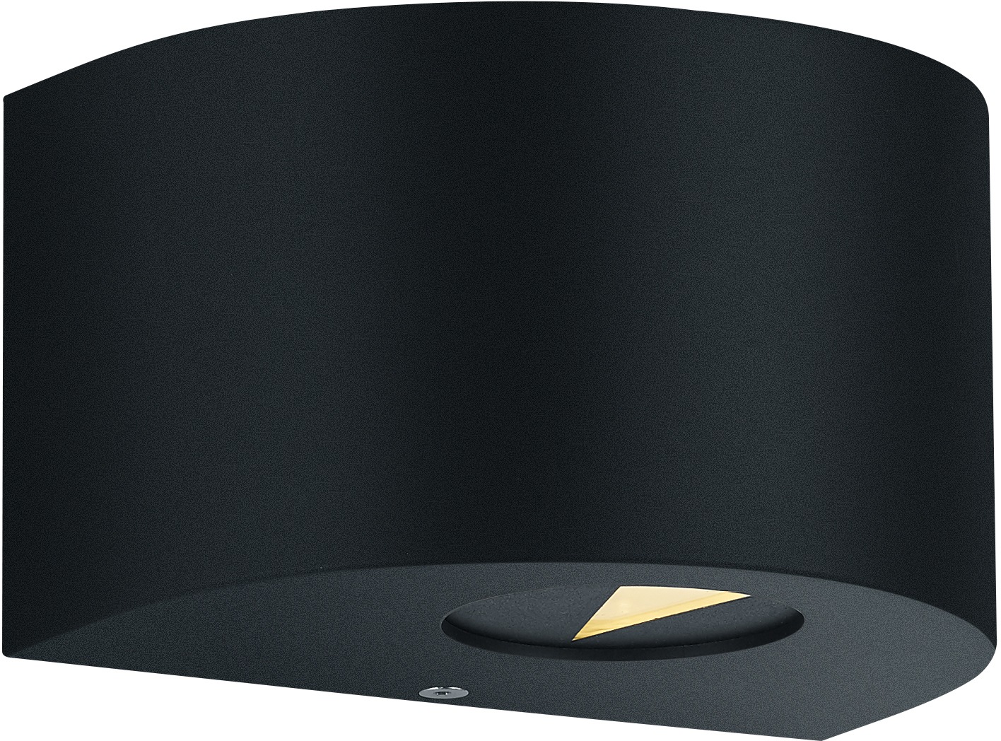 Reality Leuchten Round Rosario LED outdoor wall light, black