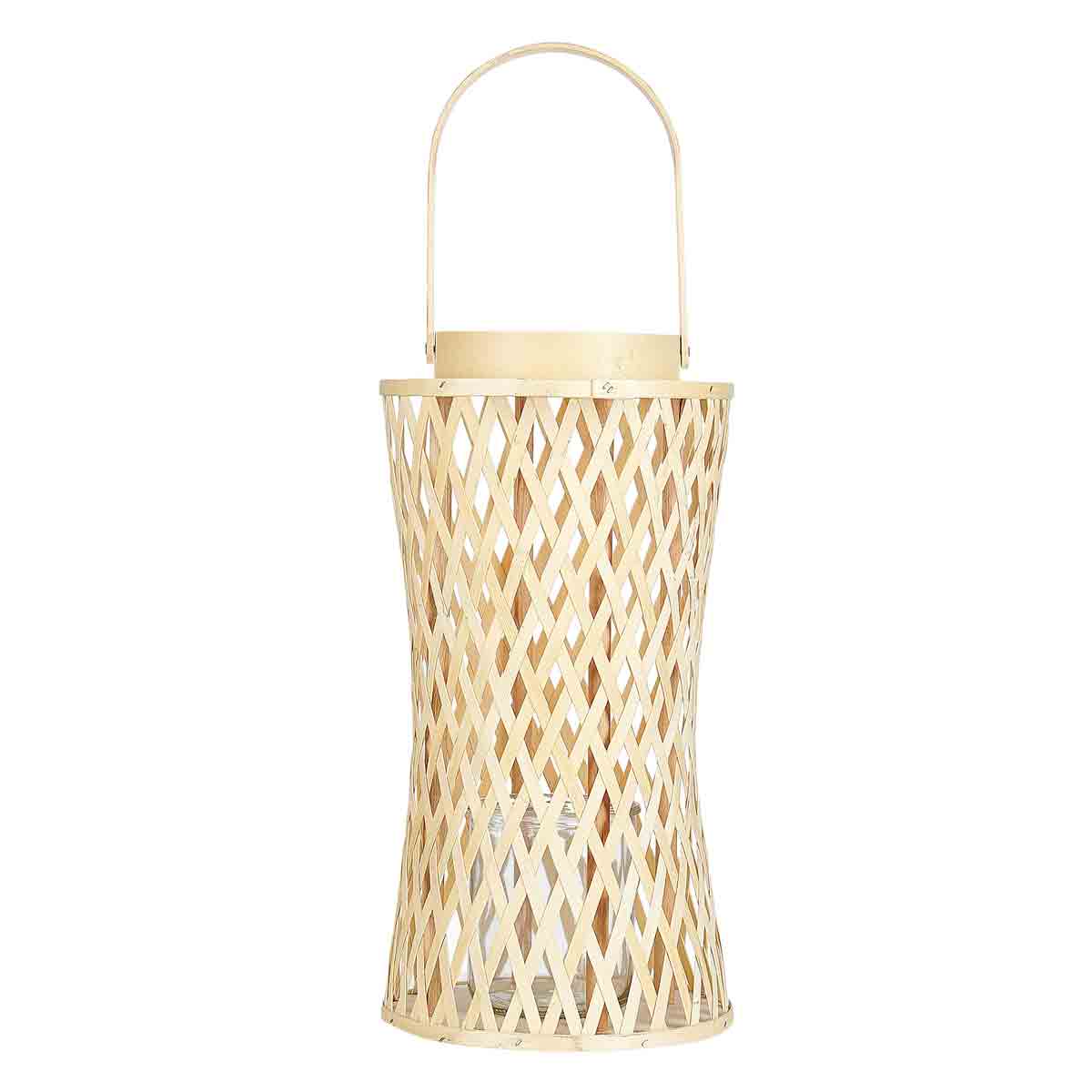 Beliani Boho Lantern Mactan Wood Natural