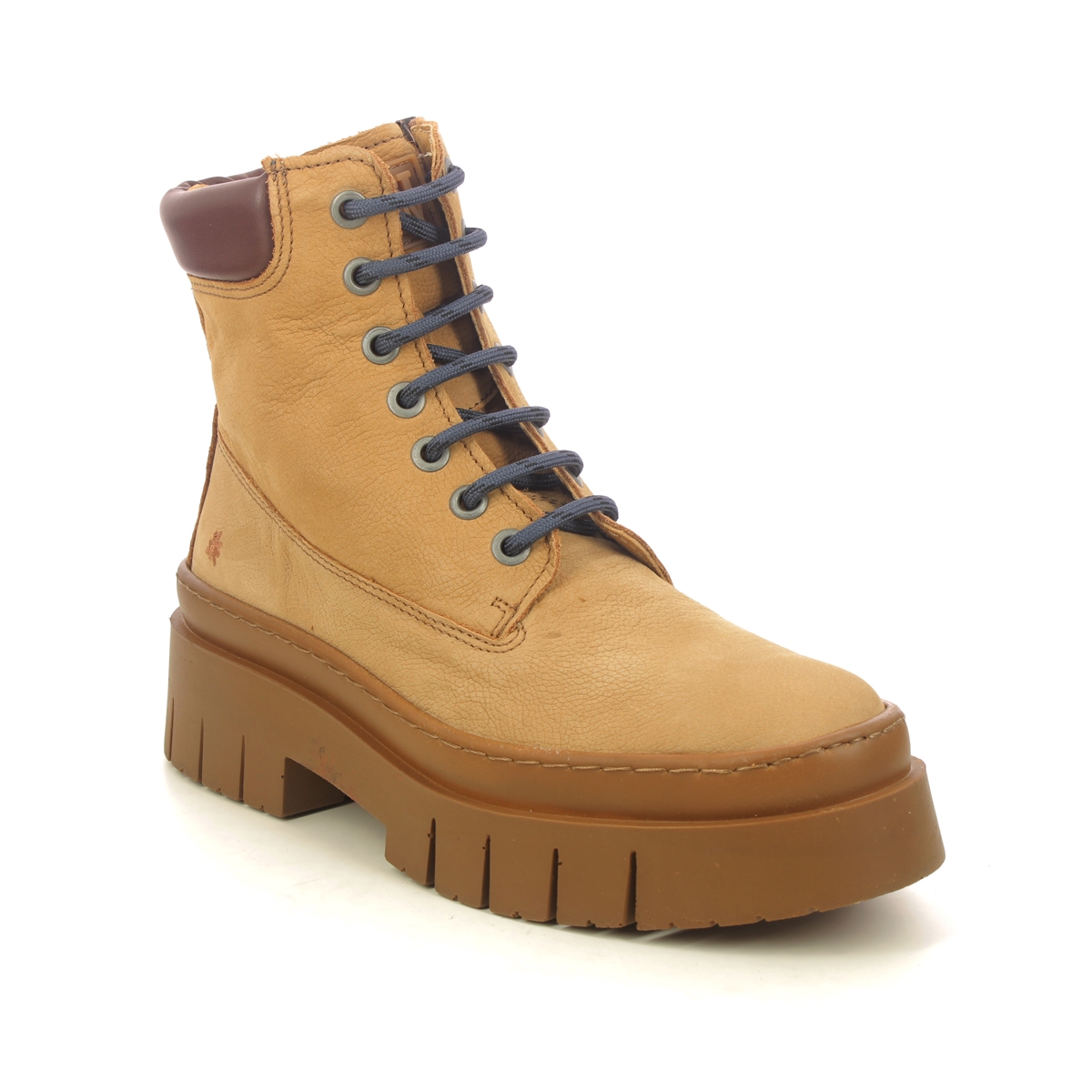 Art Amberes 1967 Wheat Womens Lace Up Boots 11967-11ZM0 in a Plain Leather and Textile in Size 38