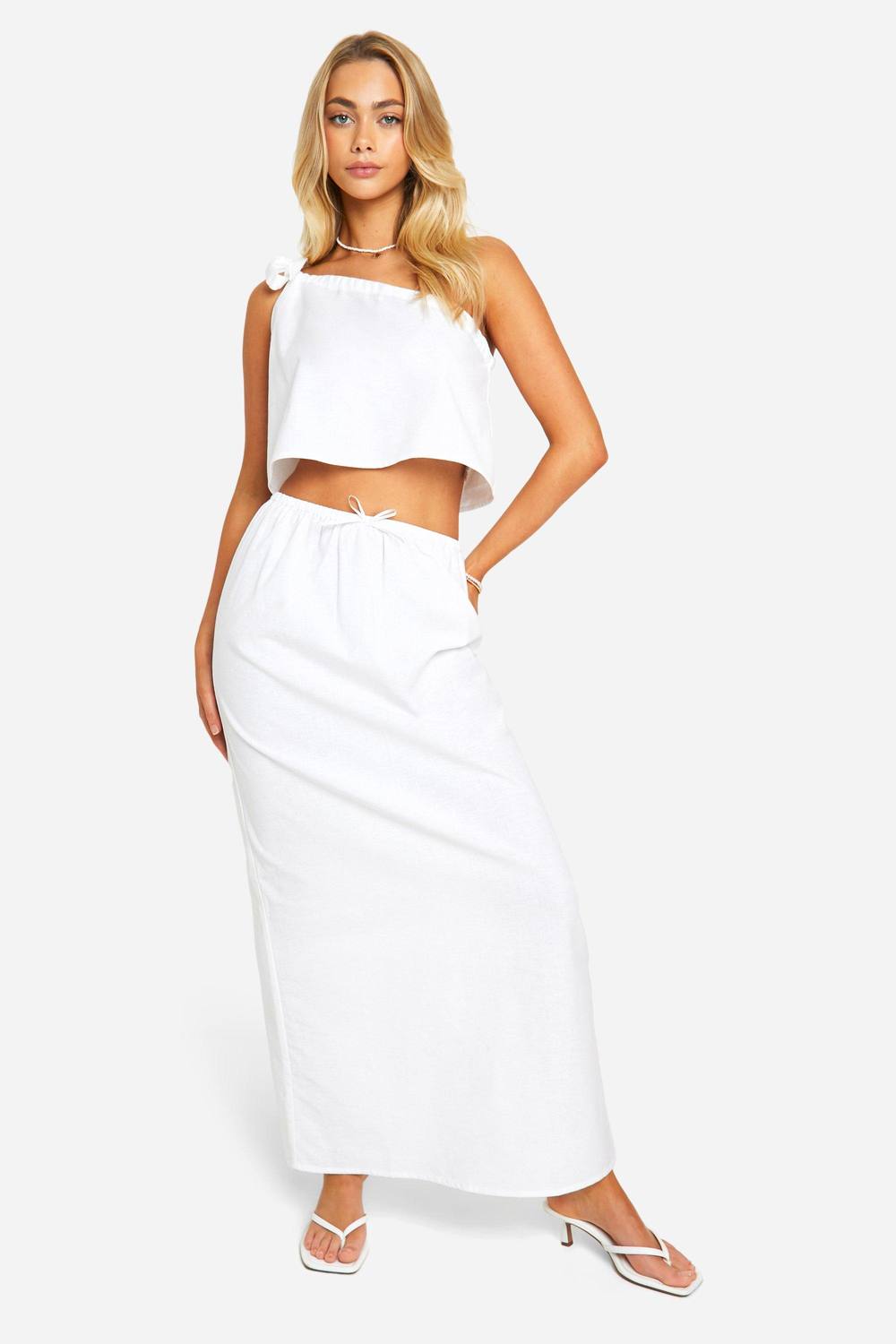 Boohoo Cotton Maxi Skirt