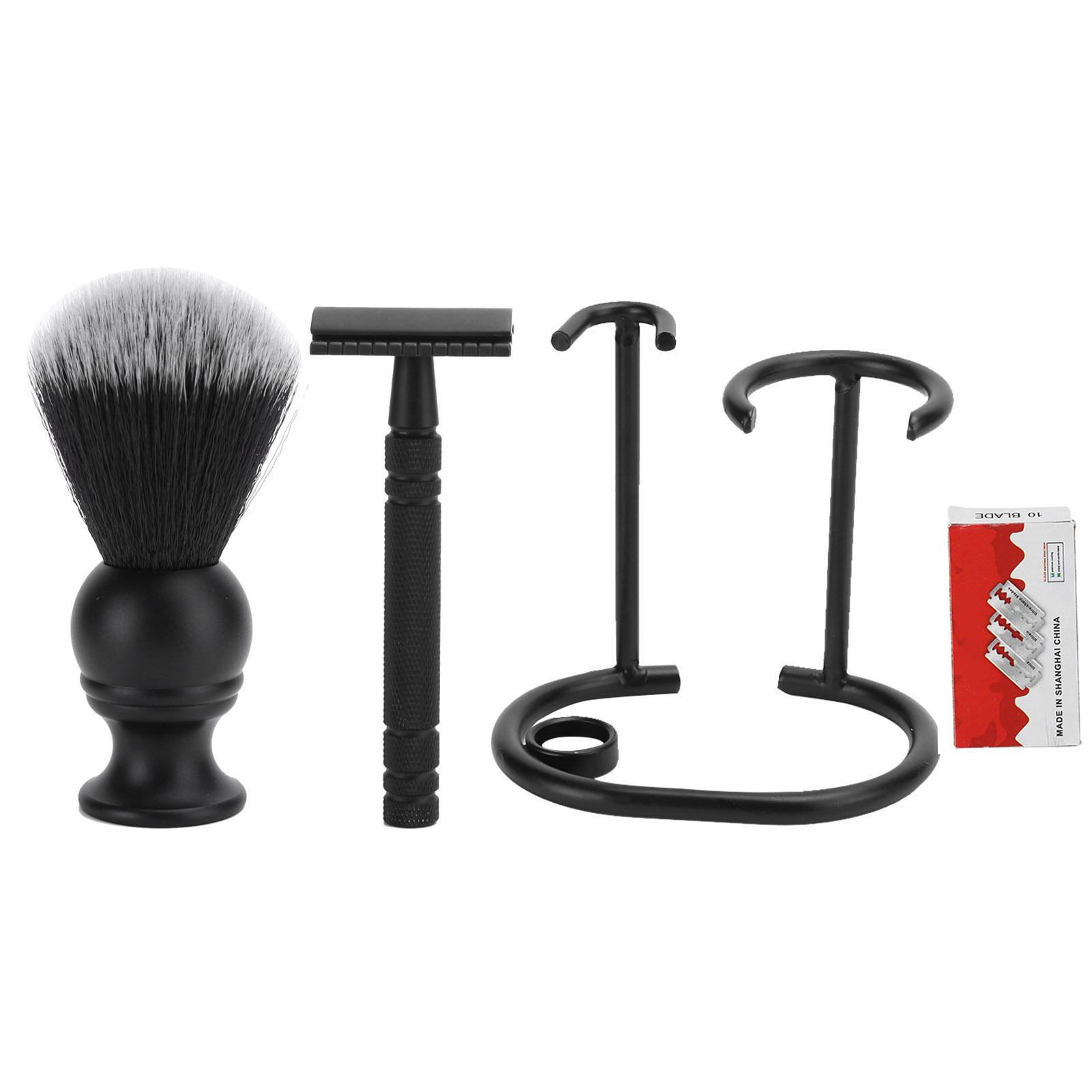 TOMTOP JMS Shaving Brush Razor Shaving Rack Razor Blade Men Shaving Set for Salon Family