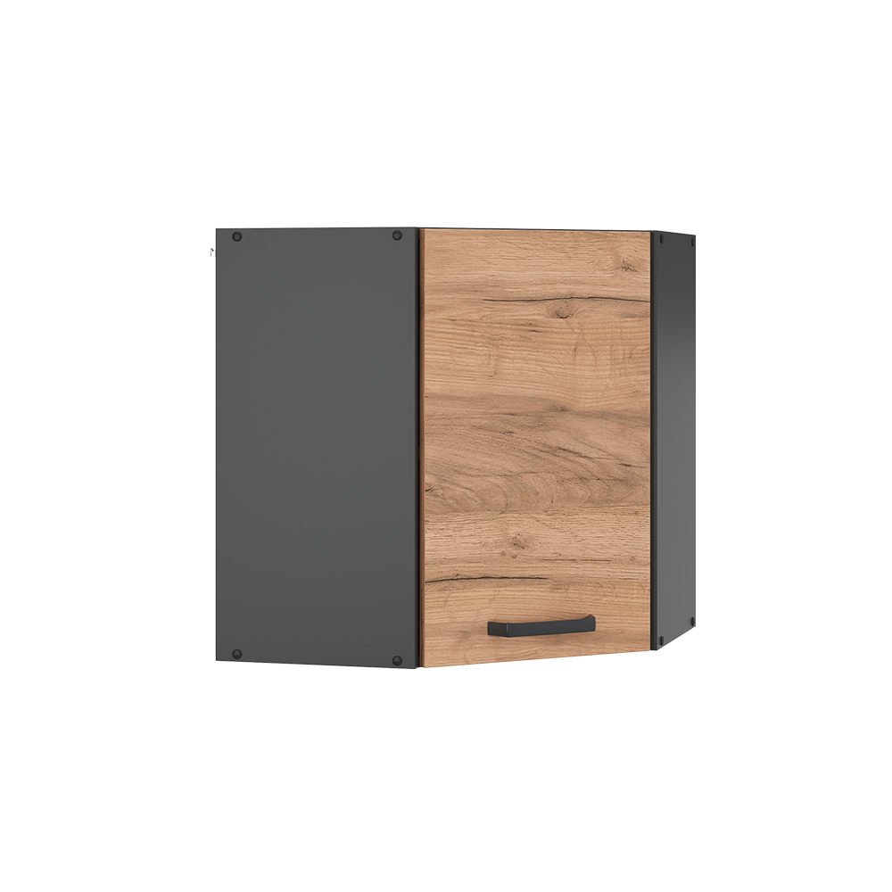 Oskar Kinderland Raul 60Cm H x 57Cm W x 57Cm D Oak Wall Unit gray,brown