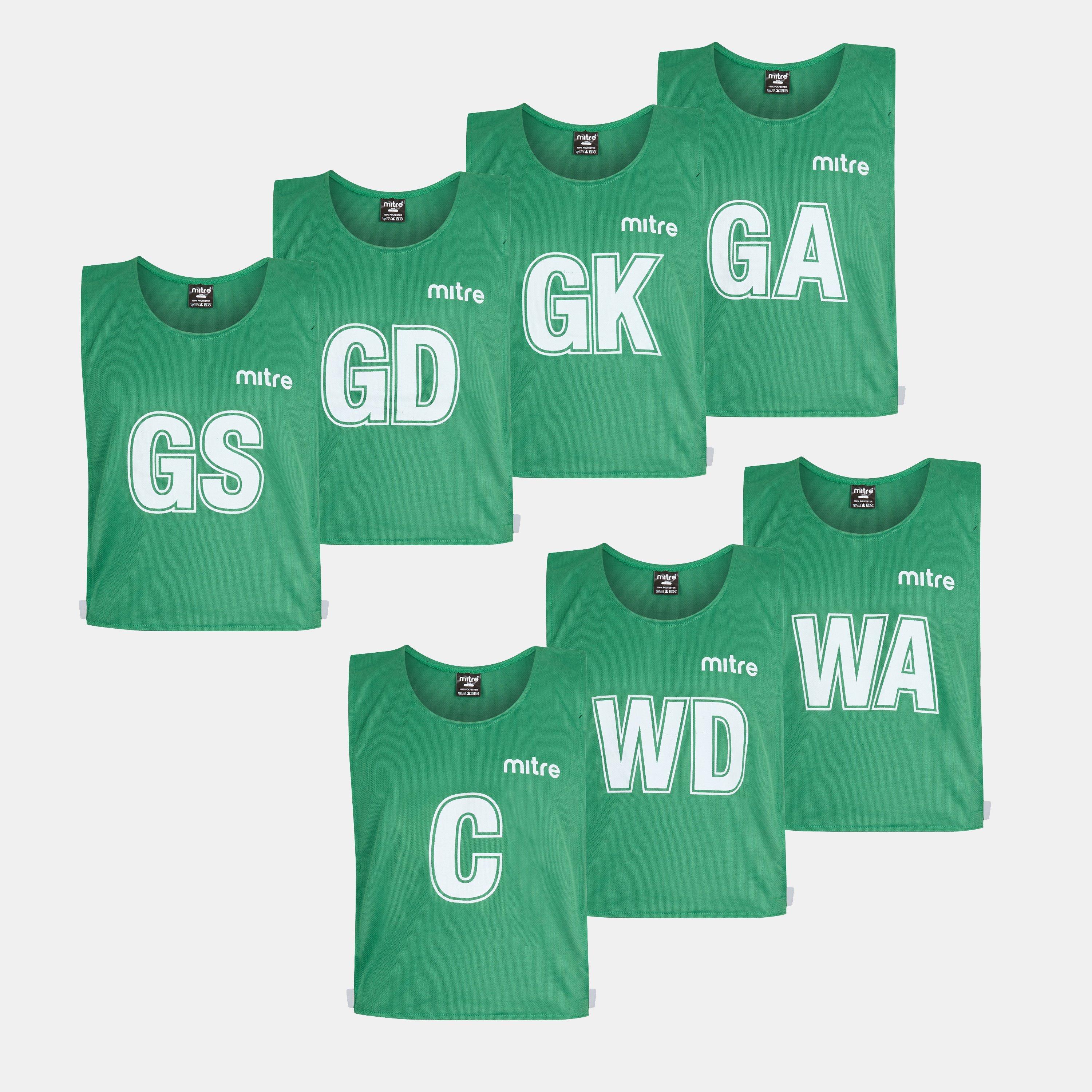 Mitre Adults Netball Bibs - Green