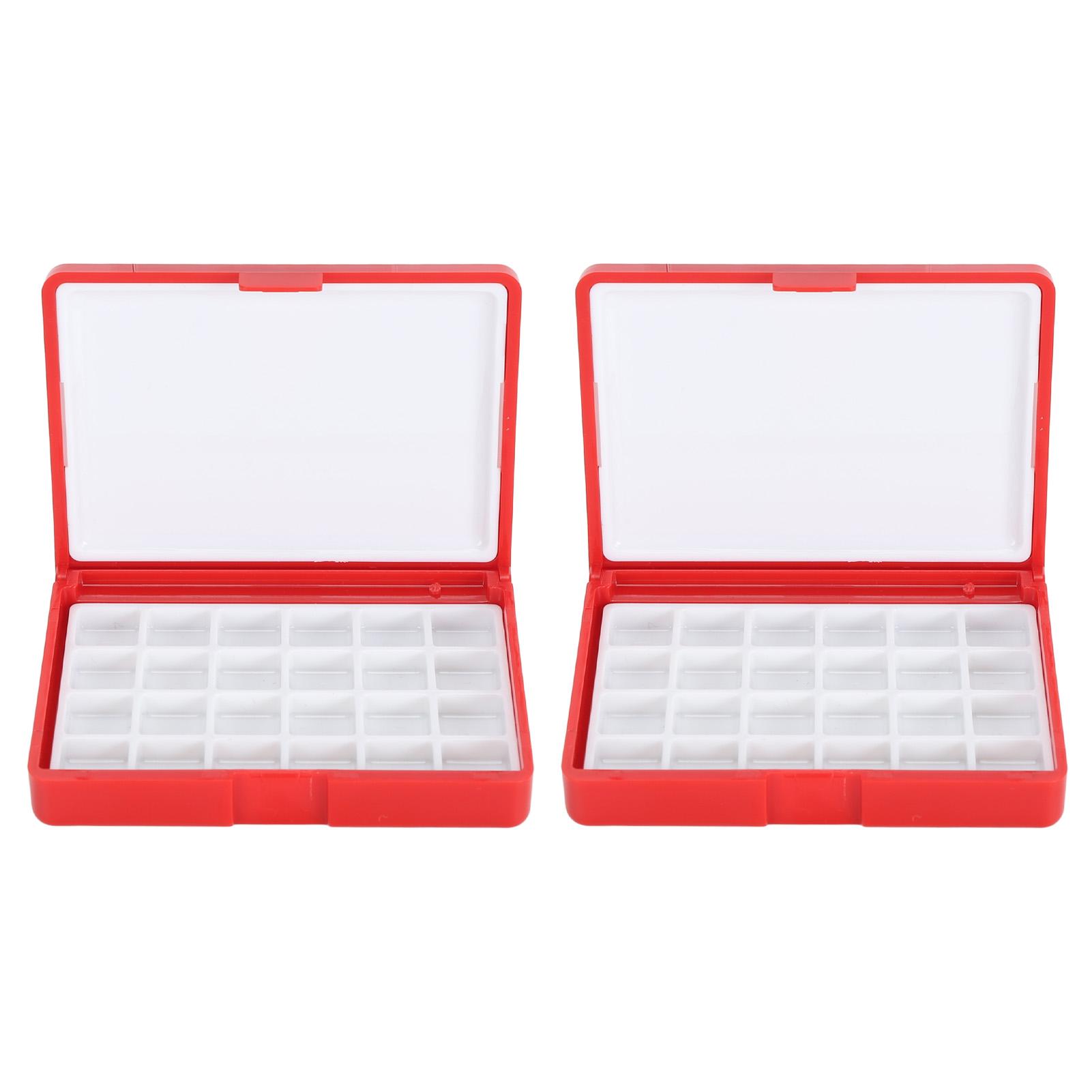 Automobile And Motorcycle Supplies 2pcs Empty Watercolor Box Paint Storage Palettes Box Portable Plastic Painting Pigment Box For