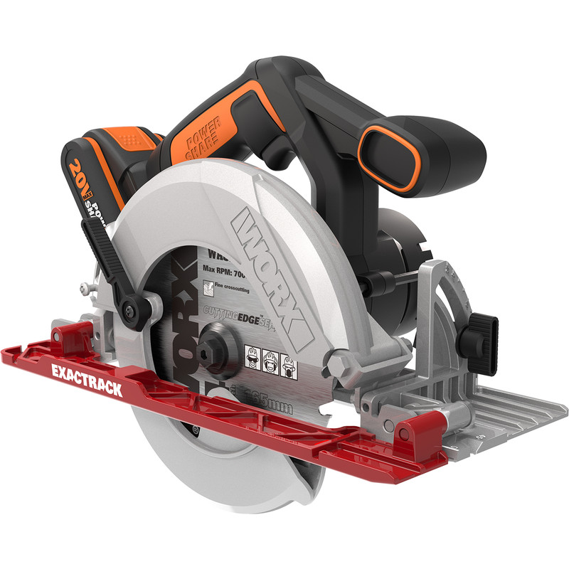 Worx Cordless Exactrack Circular Saw Wx530 20V|