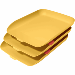 Leitz Cosy Letter Tray, Set of 3 Yellow