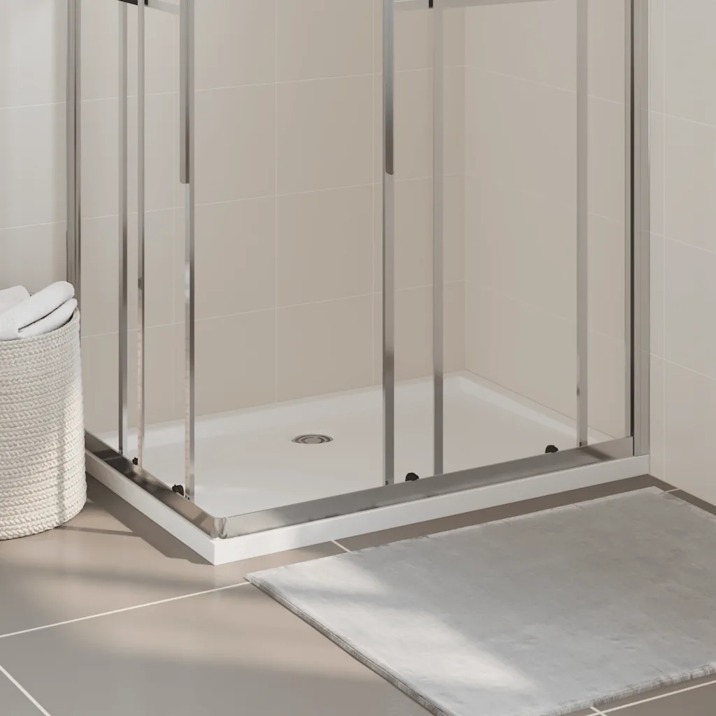 VidaXL Rectangular ABS Shower Base Tray White 70x100 cm